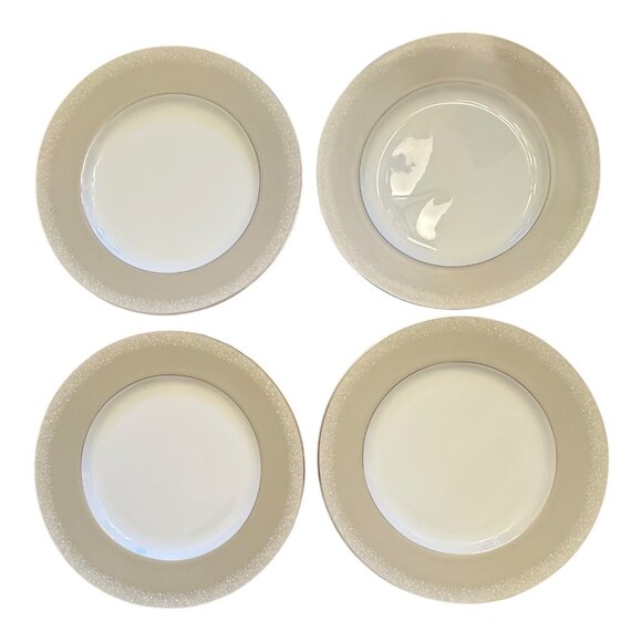 Mikasa Luminescent Pearls Fine Bone China 10.5" Dinner Plates Set Of 4 - Picture 2 of 5